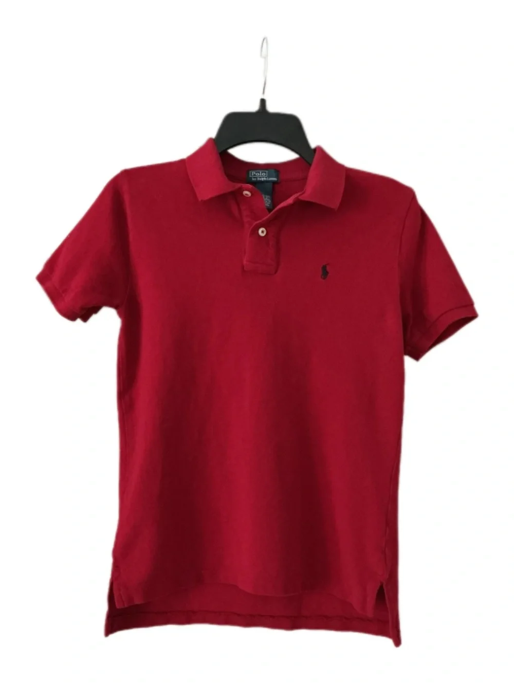Ralph Lauren Red Polo Shirt with Contrast Label